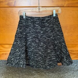 J. Crew Black and White Skater Skirt